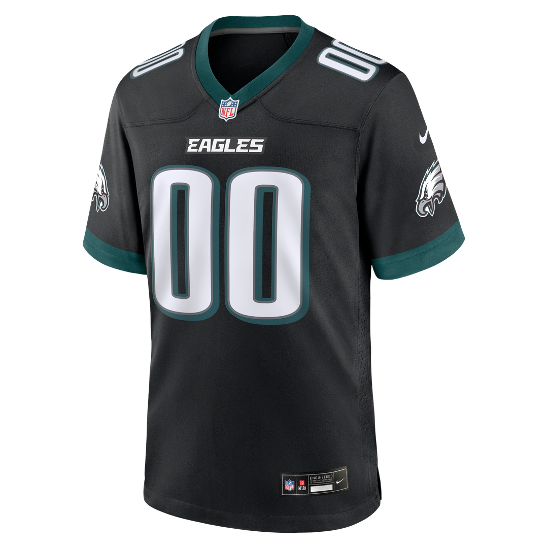 Philadelphia Eagles Nike Alternate Custom Game Jersey - Black