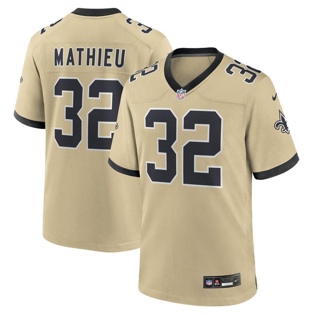 New Orleans Saints Tyrann Mathieu Nike Gameday Golds Alternate Game Player Jersey - Gold