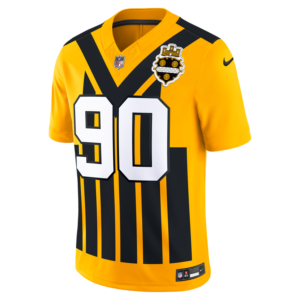 Pittsburgh Steelers T.J. Watt Nike Alternate Vapor F.U.S.E. Stitched Limited Jersey - Gold