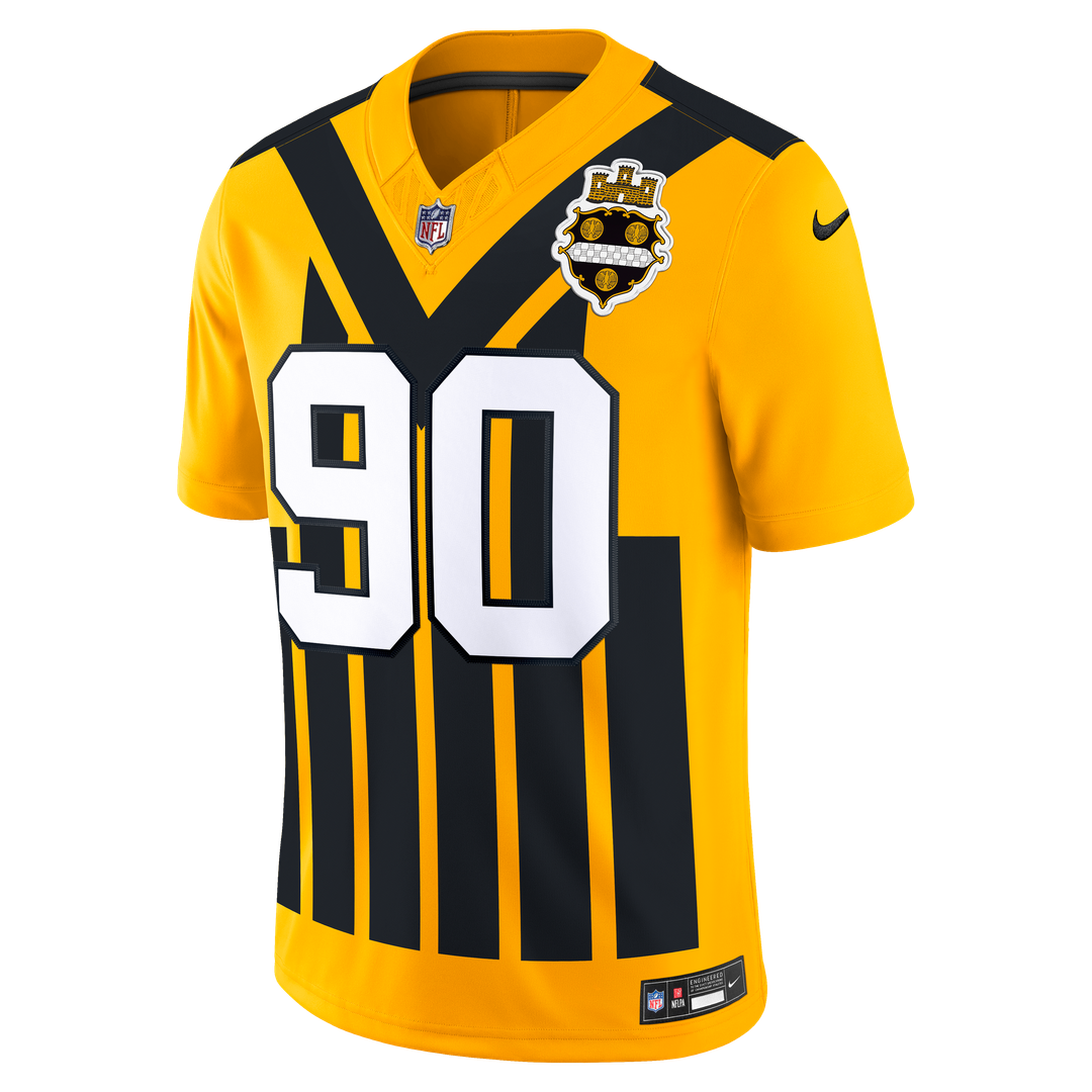 Pittsburgh Steelers T.J. Watt Nike Alternate Vapor F.U.S.E. Stitched Limited Jersey - Gold