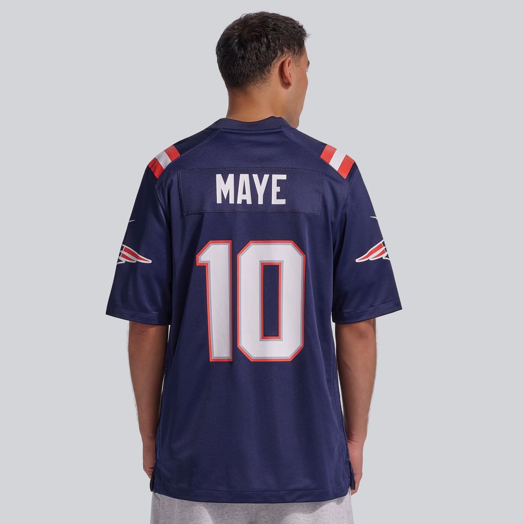 New England Patriots Drake Maye Nike Player Game Jersey - White