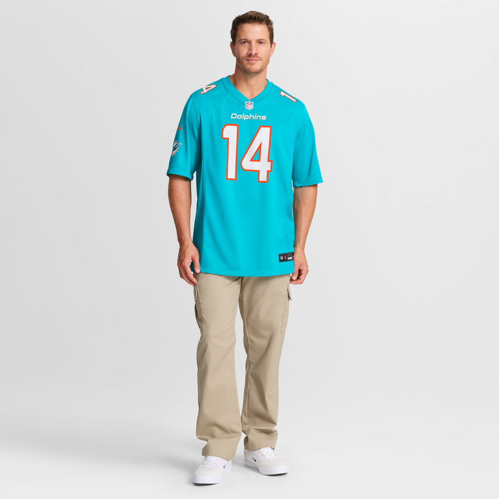 Miami Dolphins Quinn Ewers Nike Team Game Jersey - Aqua