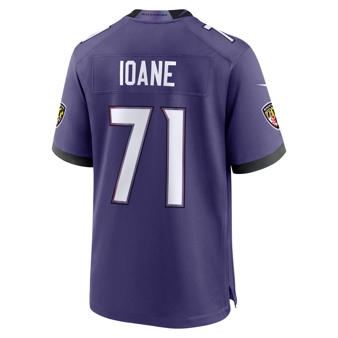 Baltimore Ravens Olaivavega Ioane Nike Team Game Jersey - Purple