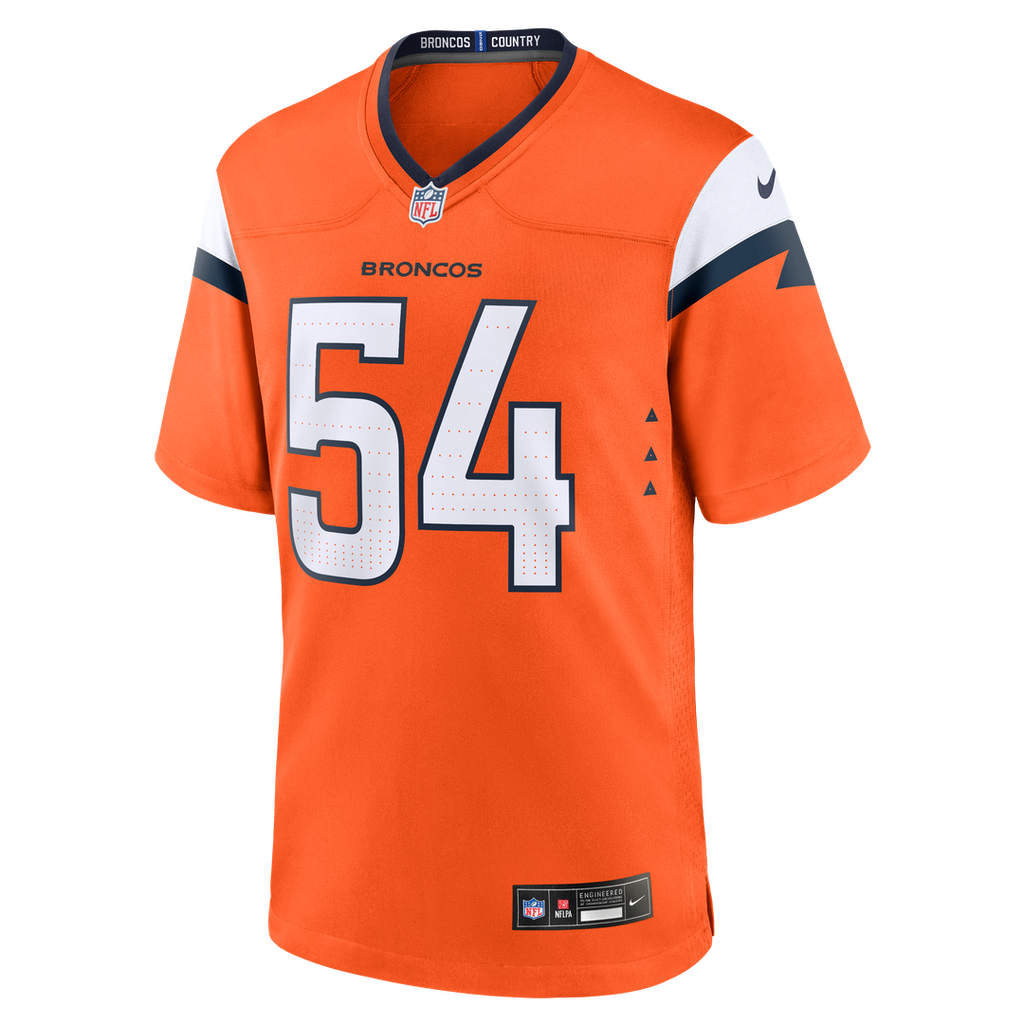 Denver Broncos Alex Forsyth Nike Team Game Jersey - Orange