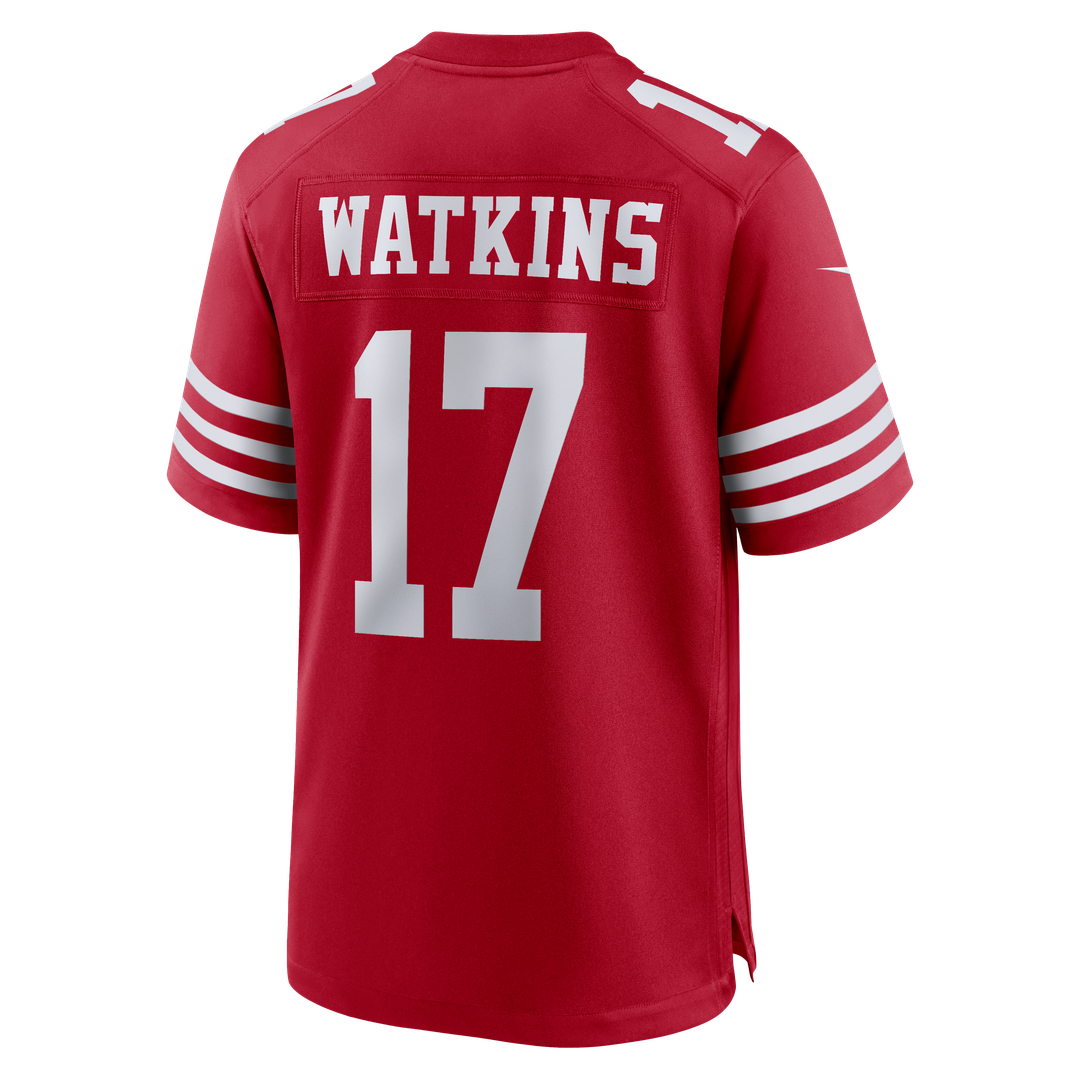 San Francisco 49ers Jordan Watkins Nike Team Game Jersey - Scarlet