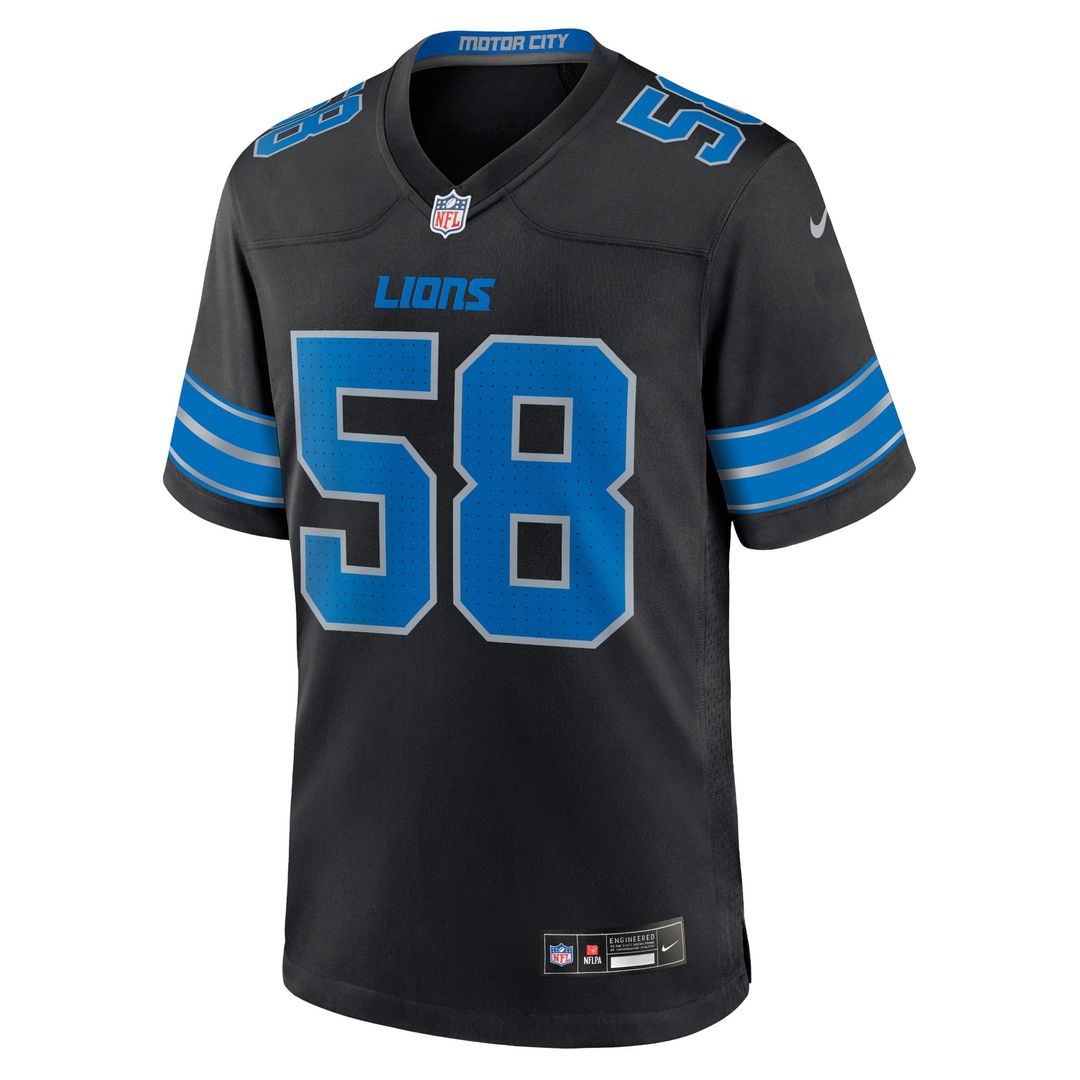 Detroit Lions Penei Sewell Nike 2nd Alternate Game Jersey - Black