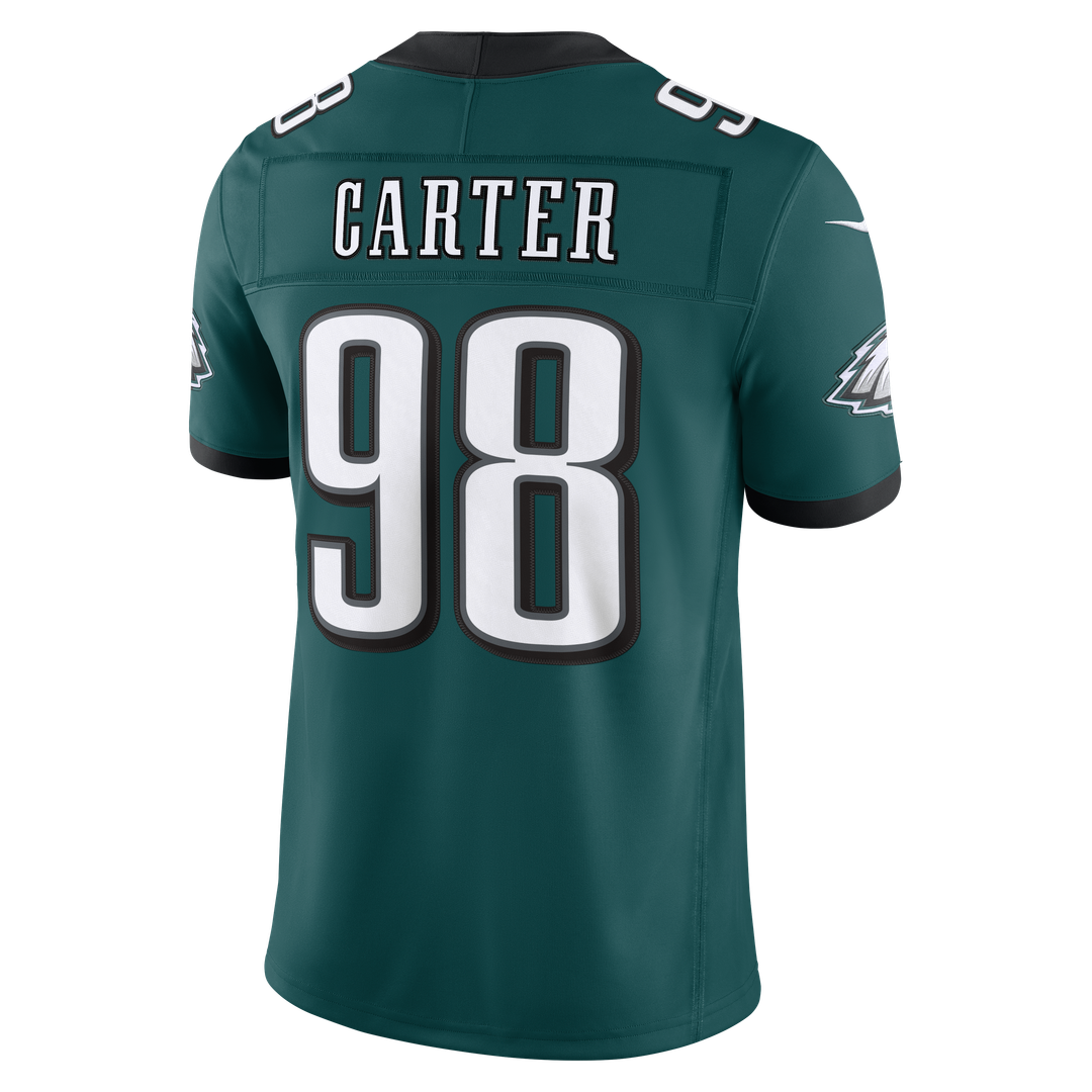 Philadelphia Eagles Jalen Carter Nike Team Vapor F.U.S.E. Stitched Limited Jersey - Midnight Green