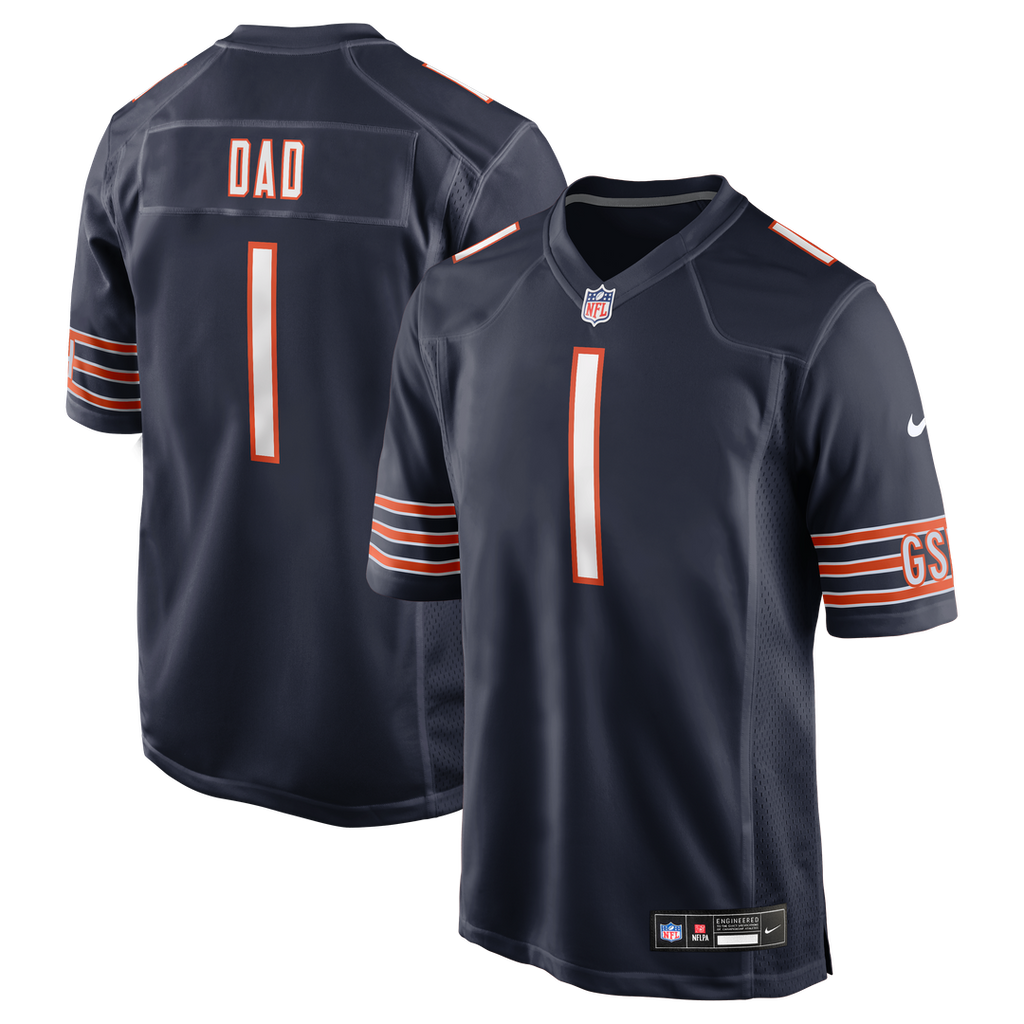 Chicago Bears Number 1 Dad Nike Game Jersey - Navy