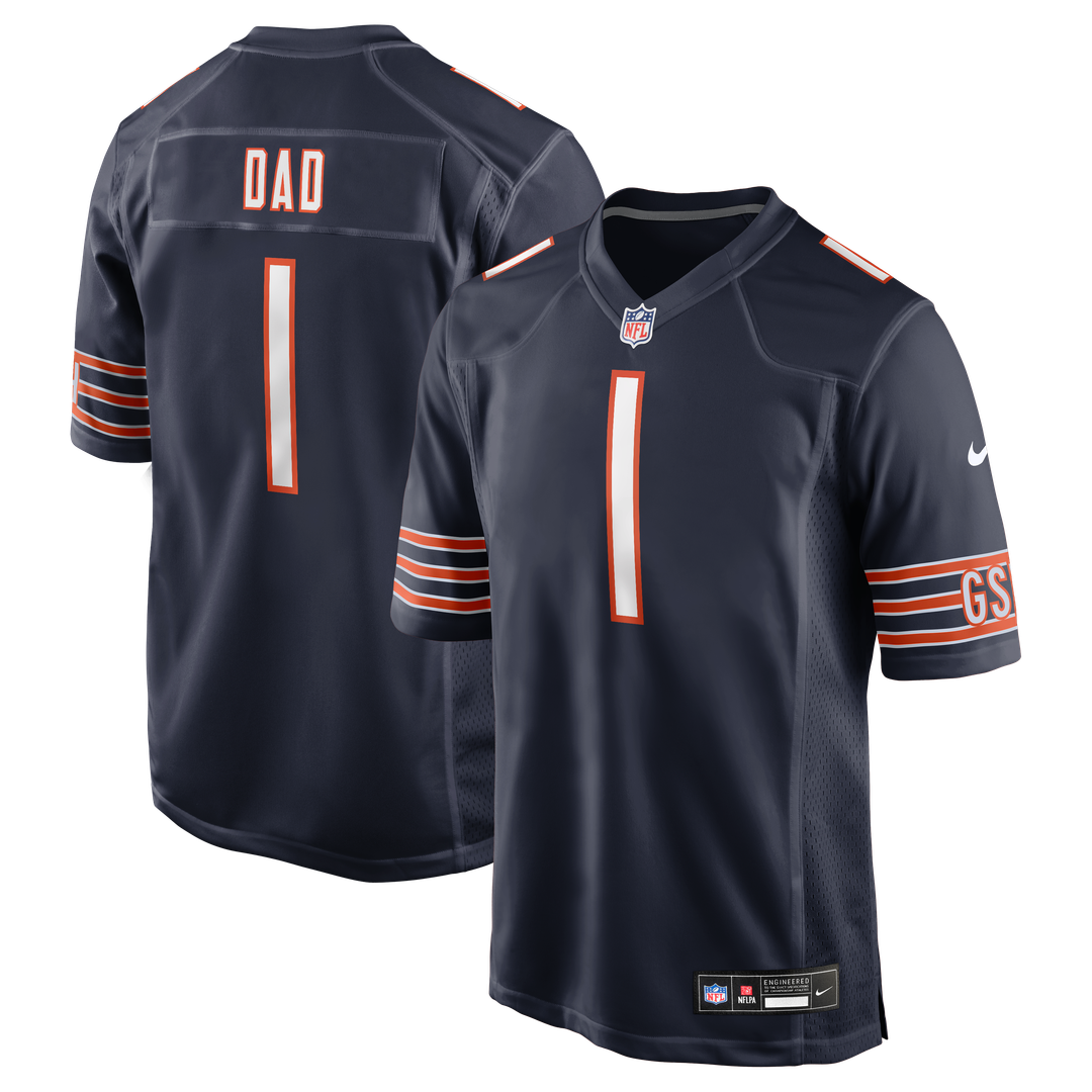 Chicago Bears Number 1 Dad Nike Game Jersey - Navy