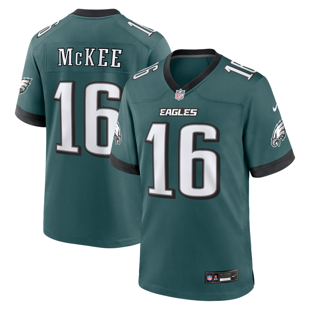 Philadelphia Eagles Tanner McKee Nike Team Game Jersey - Midnight Green