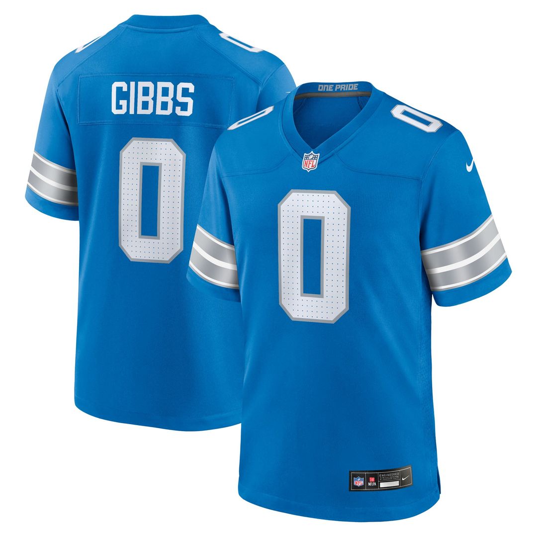 Detroit Lions Jahmyr Gibbs Nike Game Player Jersey - Blue