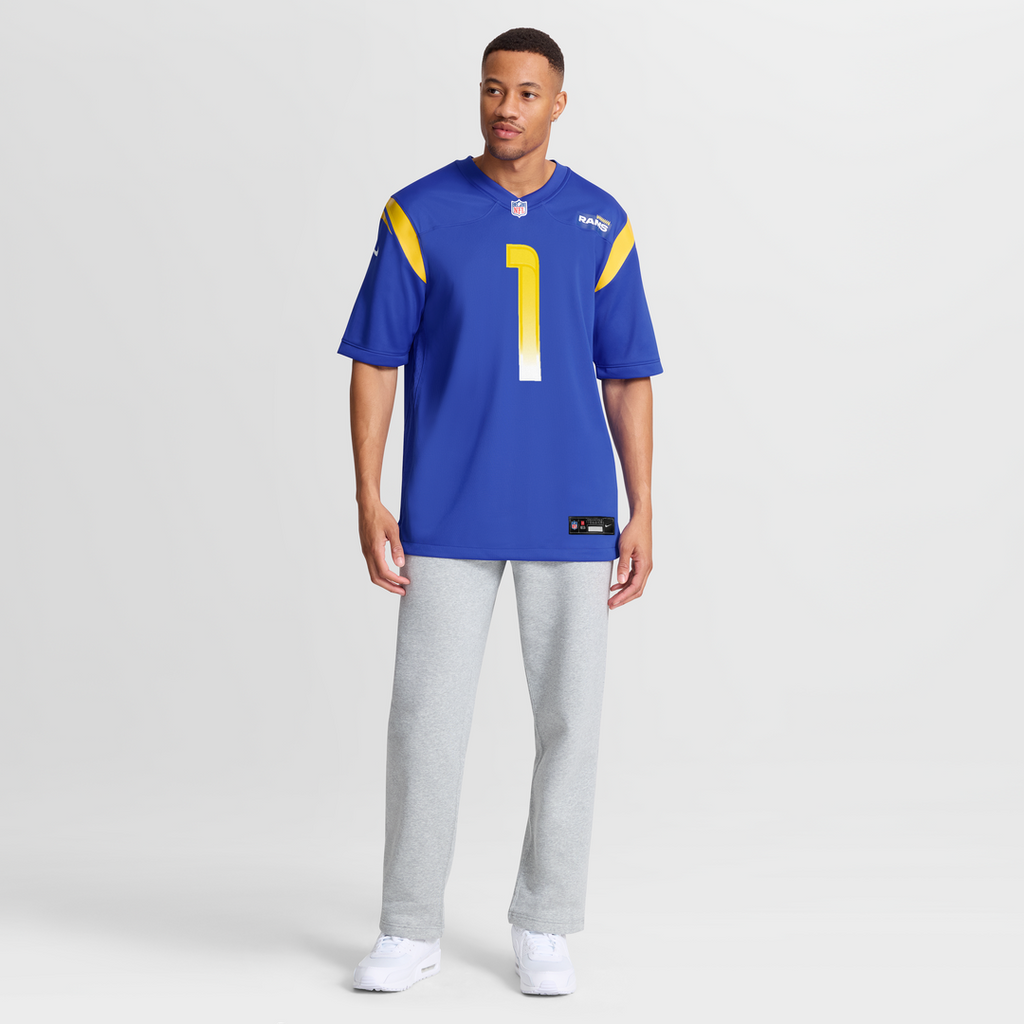 Los Angeles Rams Number 1 Groom Nike Game Jersey - Royal