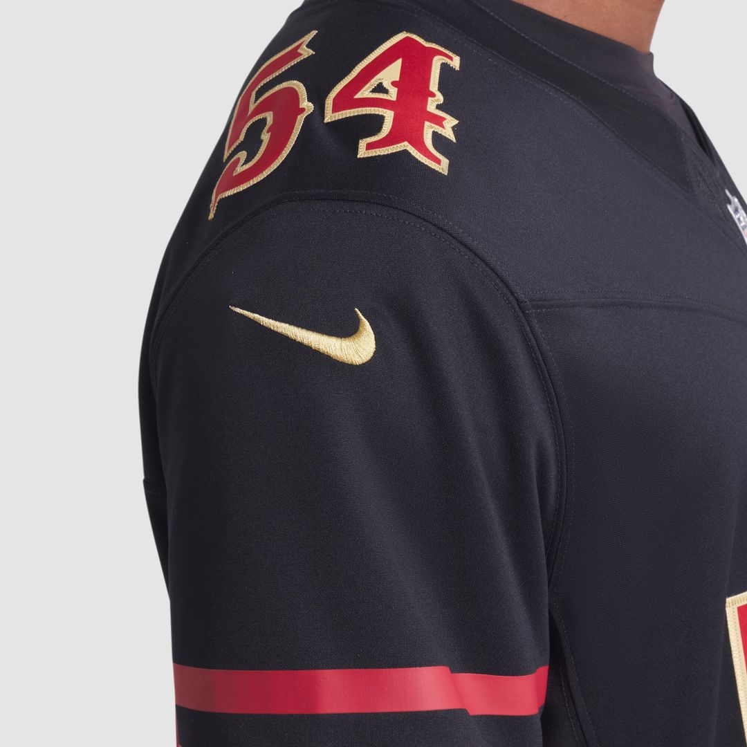 San Francisco 49ers Fred Warner Nike Rivalries Collection Stitched Limited Jersey - Black