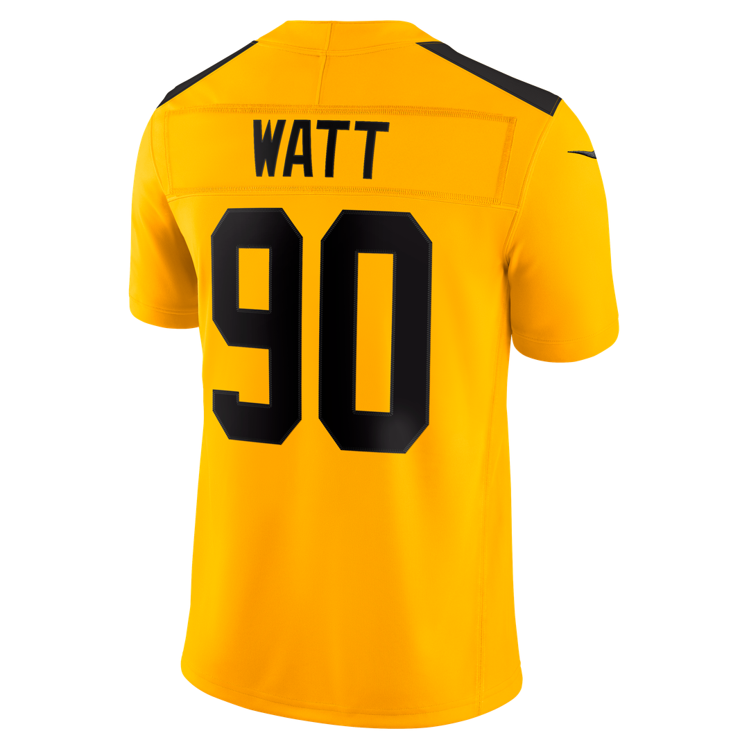 Pittsburgh Steelers T.J. Watt Nike Alternate Vapor F.U.S.E. Stitched Limited Jersey - Gold