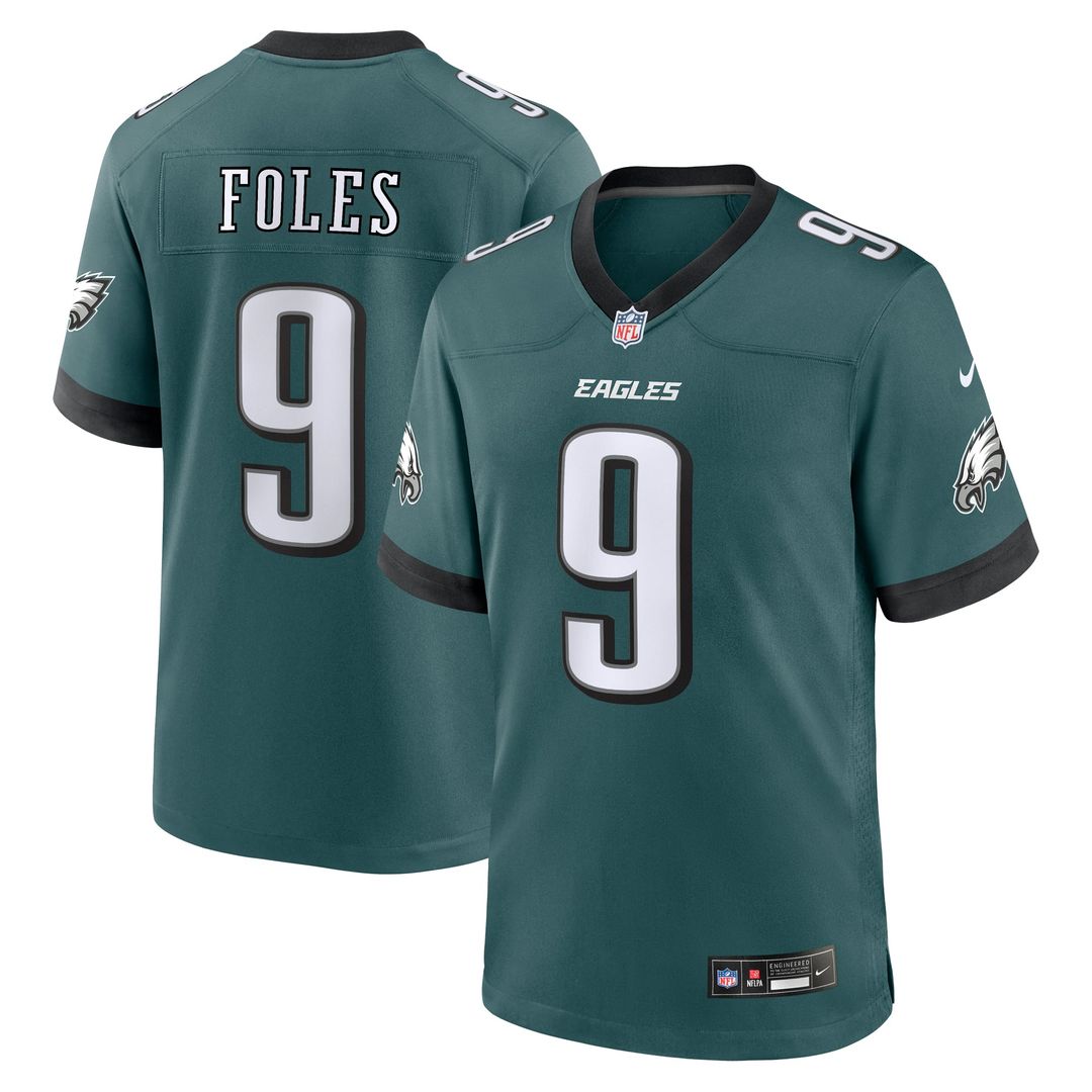 Philadelphia Eagles Nick Foles Nike Team Retired Player Game Jersey - Midnight Green