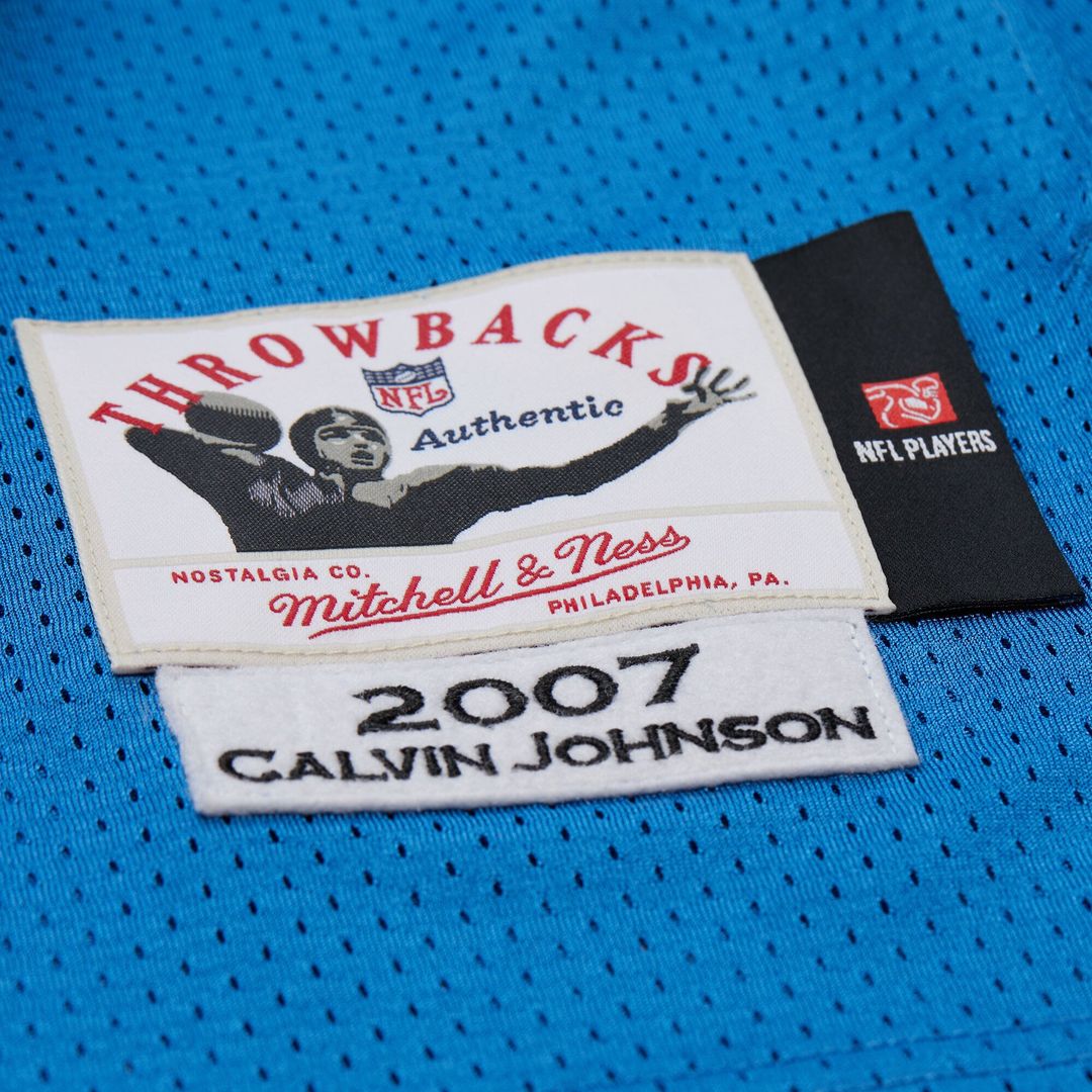 Detroit Lions Calvin Johnson Mitchell & Ness 2007 Authentic Throwback Jersey - Black