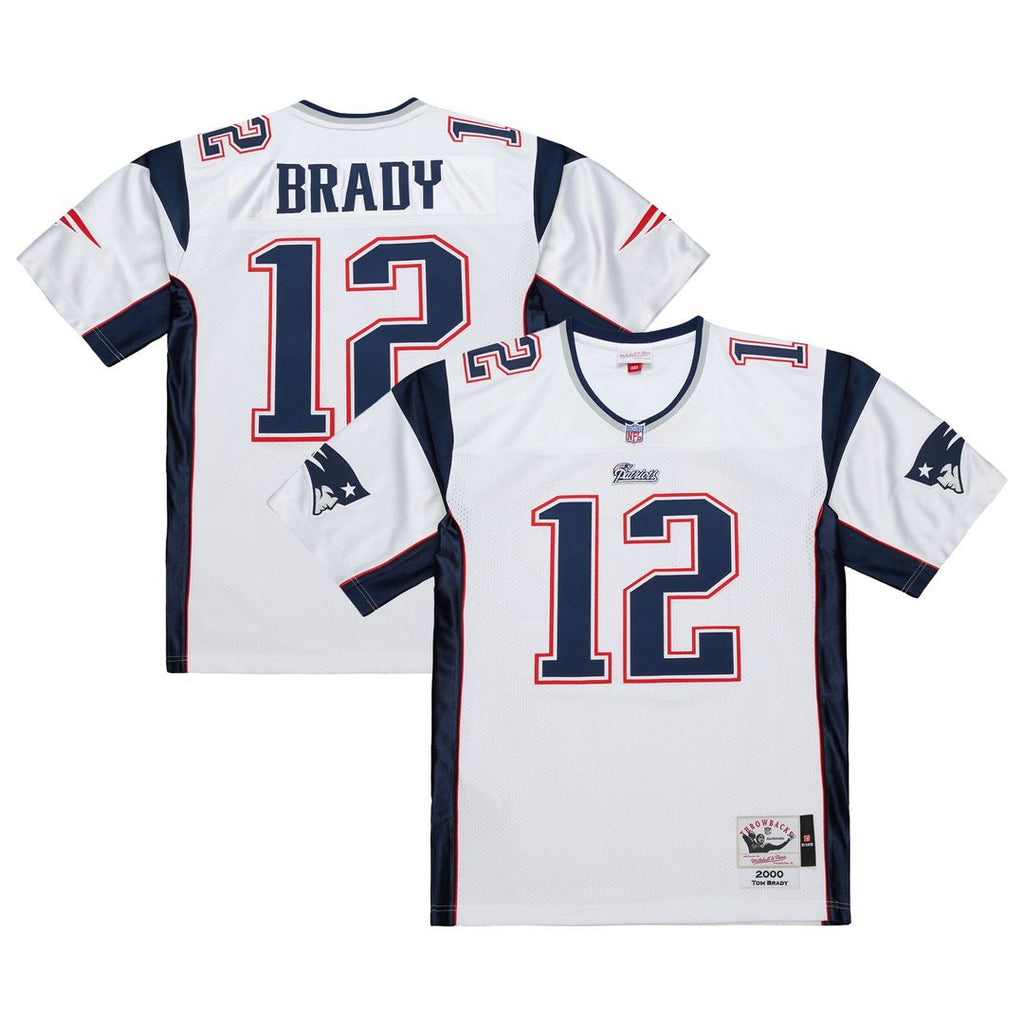 New England Patriots Tom Brady Mitchell & Ness Super Bowl XXXVI Authentic Throwback Jersey - Navy