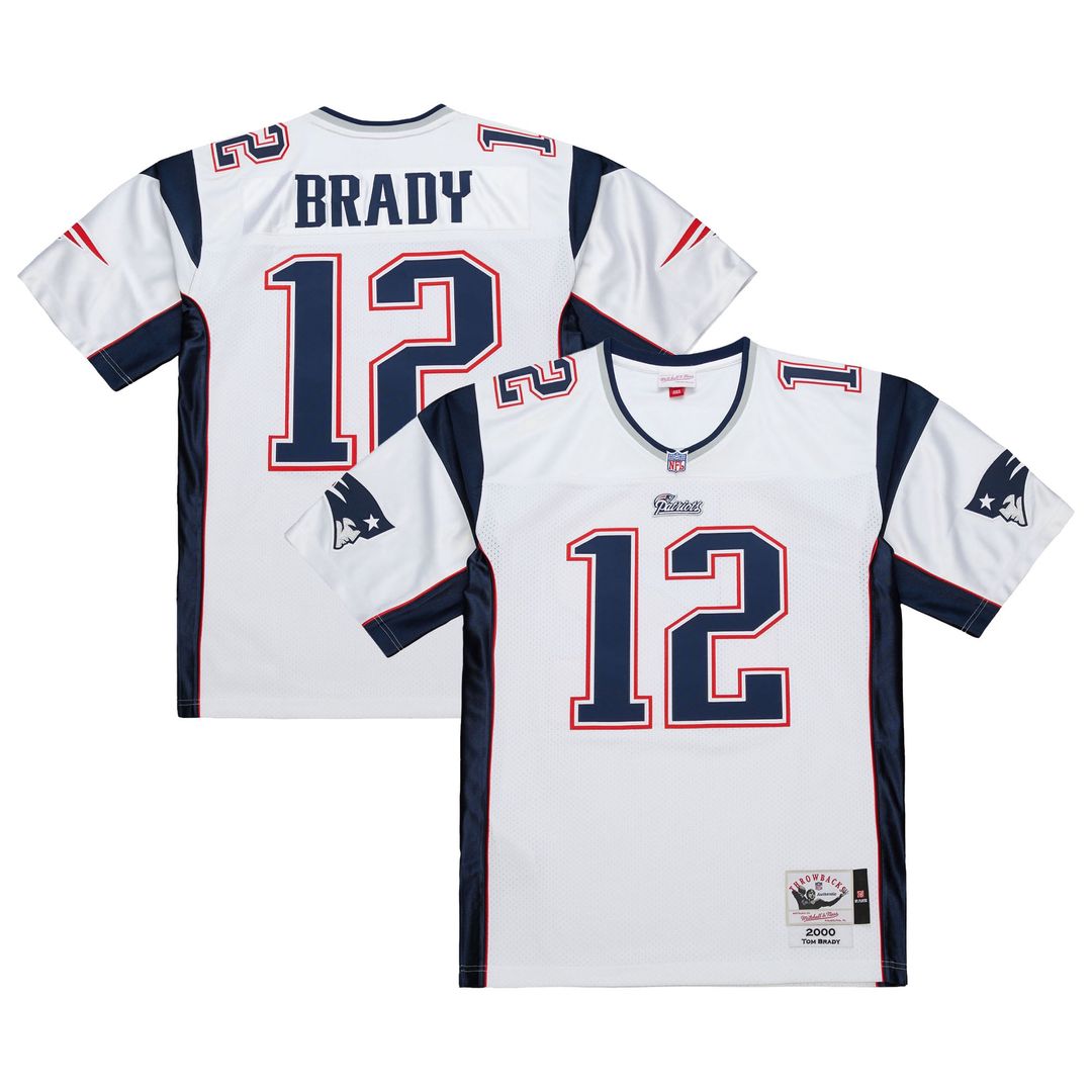 New England Patriots Tom Brady Mitchell & Ness Super Bowl XXXVI Authentic Throwback Jersey - Navy