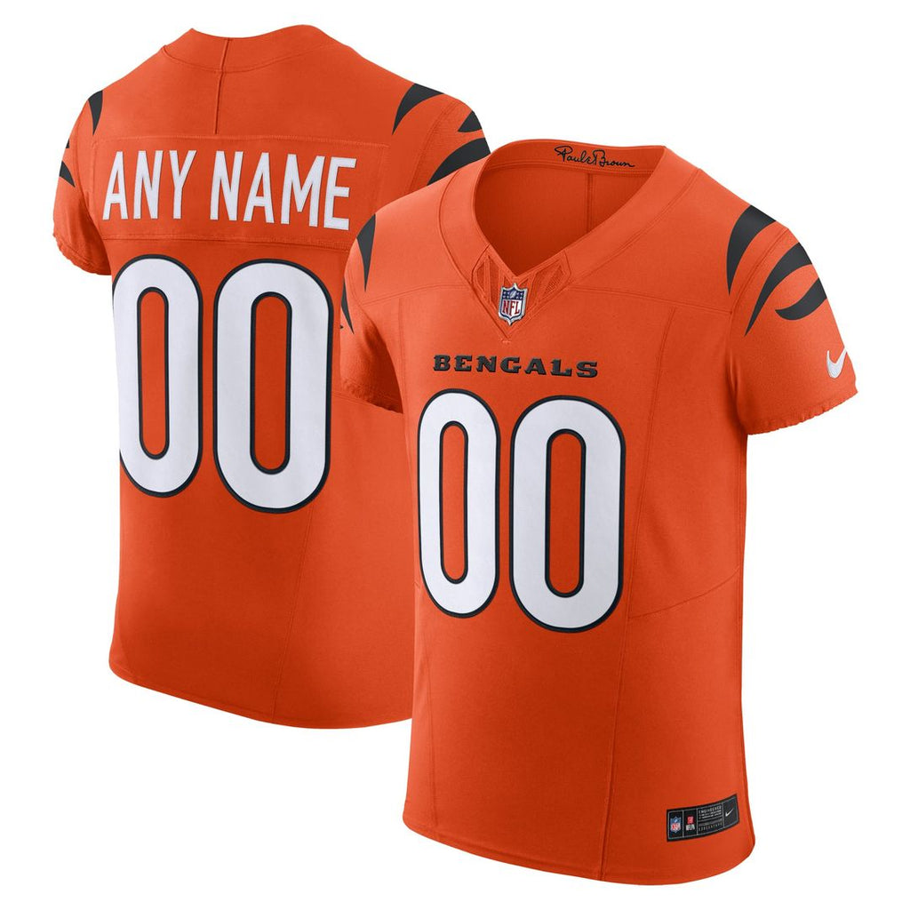 Cincinnati Bengals Nike Alternate Vapor F.U.S.E. Elite Custom Jersey - Orange