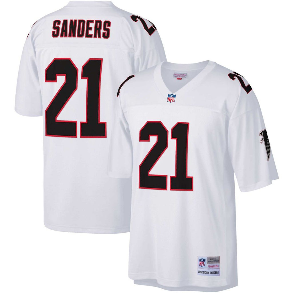 Atlanta Falcons Deion Sanders Mitchell & Ness Big & Tall 1992 Retired Player Replica Jersey - White