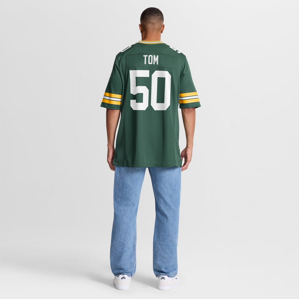 Green Bay Packers Zach Tom Nike Game Player Jersey - Green