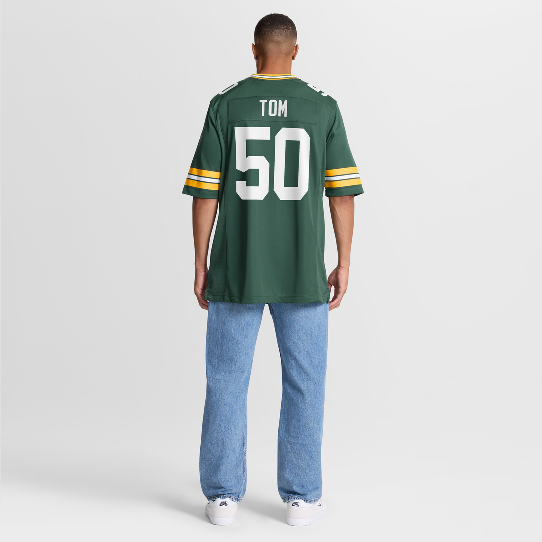 Green Bay Packers Zach Tom Nike Game Player Jersey - Green