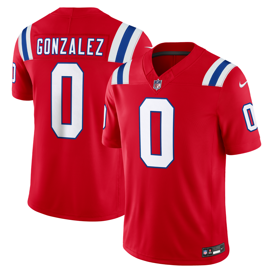 New England Patriots Christian Gonzalez Nike Team Vapor F.U.S.E. Stitched Limited Jersey - Navy