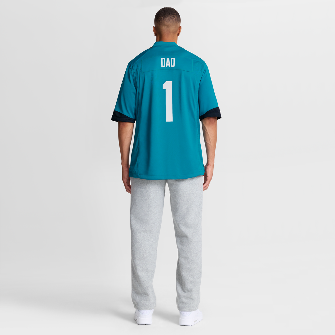 Jacksonville Jaguars Number 1 Dad Nike Game Jersey - Teal