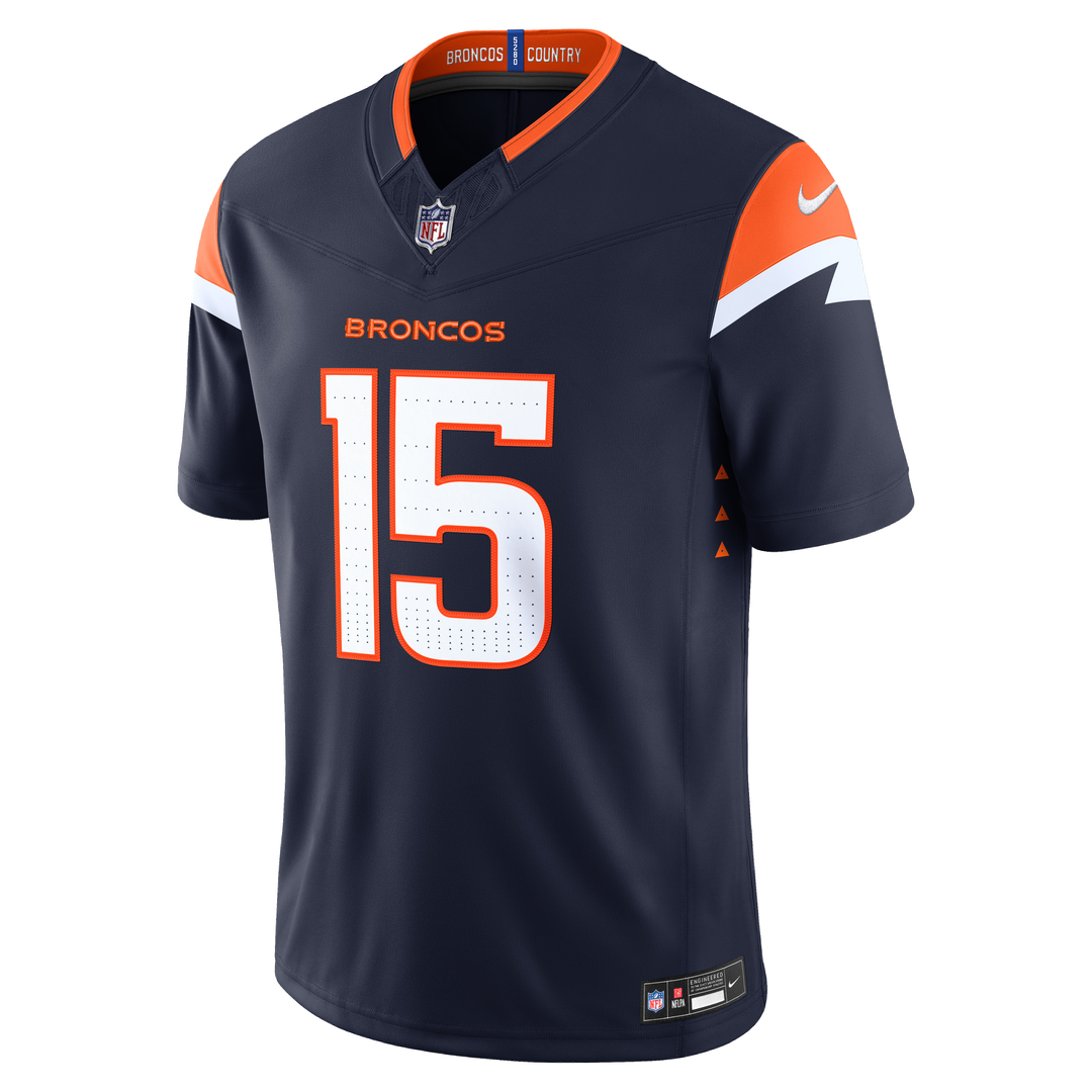 Denver Broncos Nik Bonitto Nike Alternate Vapor F.U.S.E. Stitched Limited Jersey - Navy