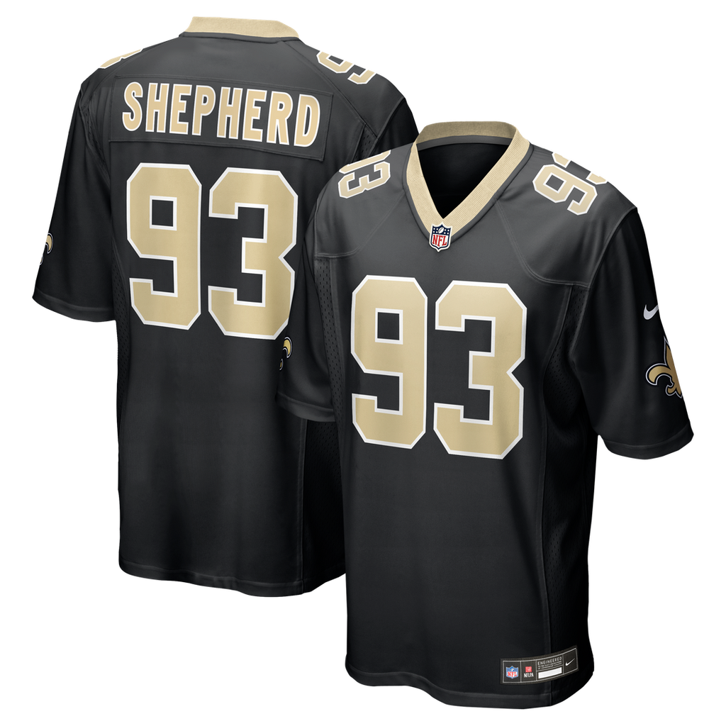 New Orleans Saints Nathan Shepherd Nike Game Jersey - Black