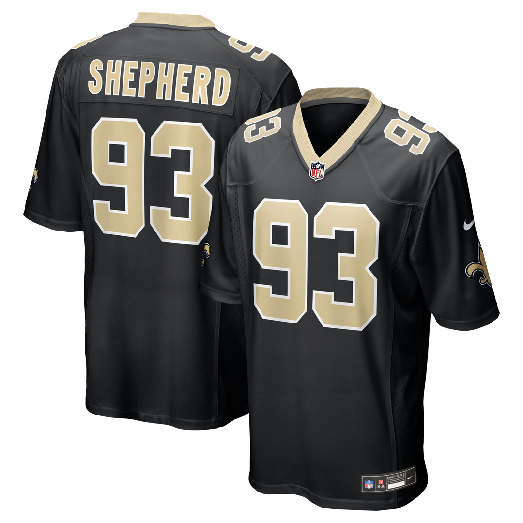New Orleans Saints Nathan Shepherd Nike Game Jersey - Black