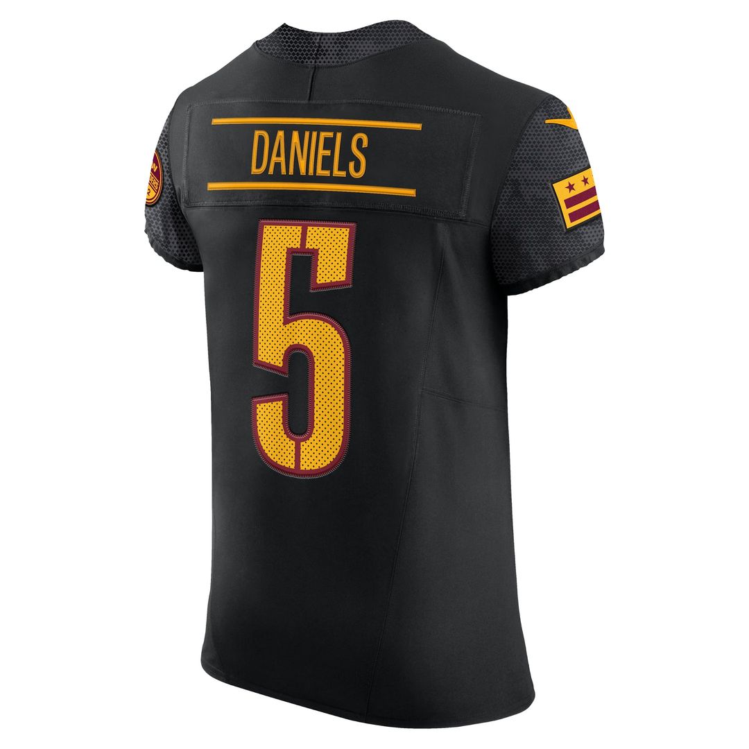 Washington Commanders Jayden Daniels Nike Alternate Vapor F.U.S.E. Elite Jersey - Black