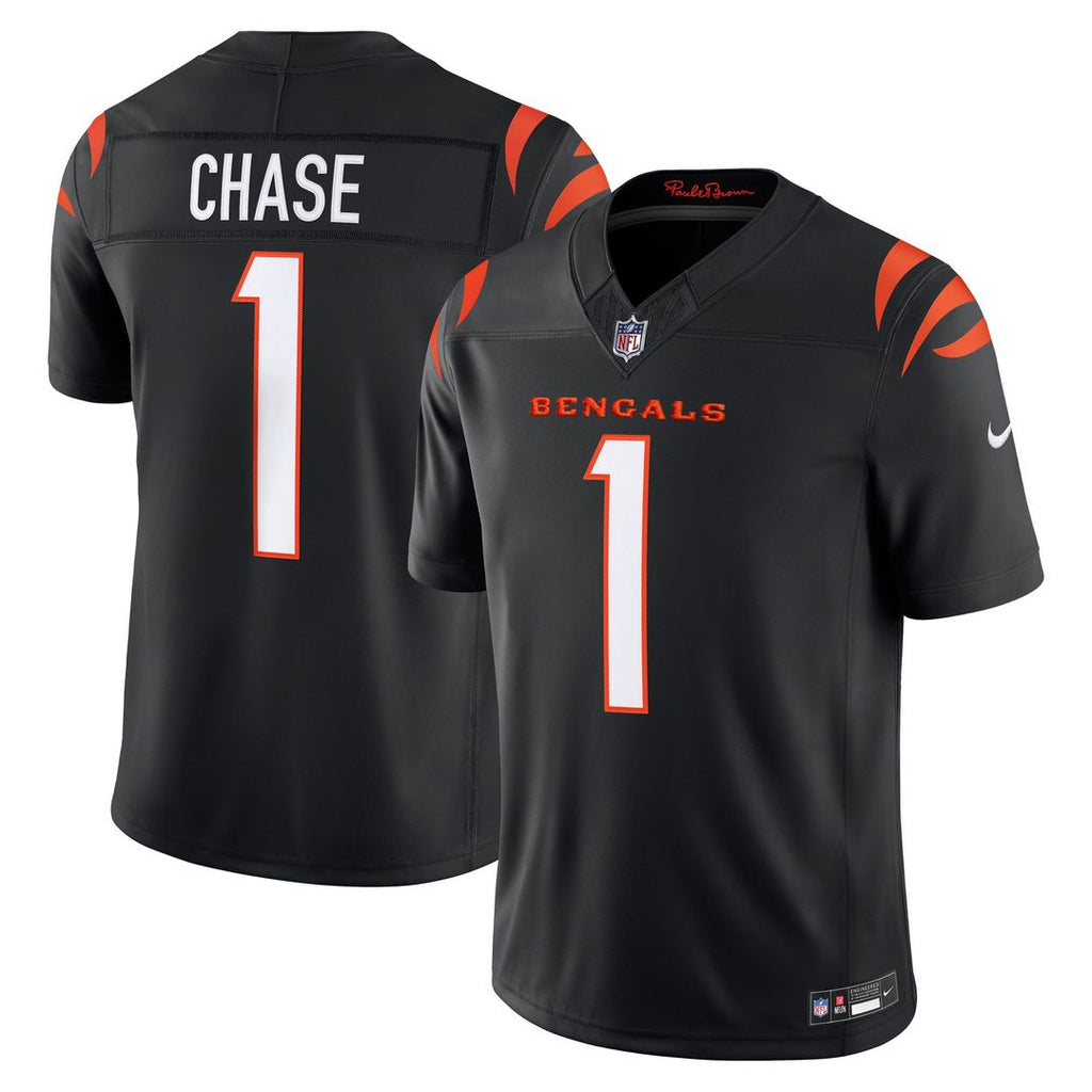 Cincinnati Bengals Ja'Marr Chase Nike Team Vapor F.U.S.E. Stitched Limited Jersey - Black