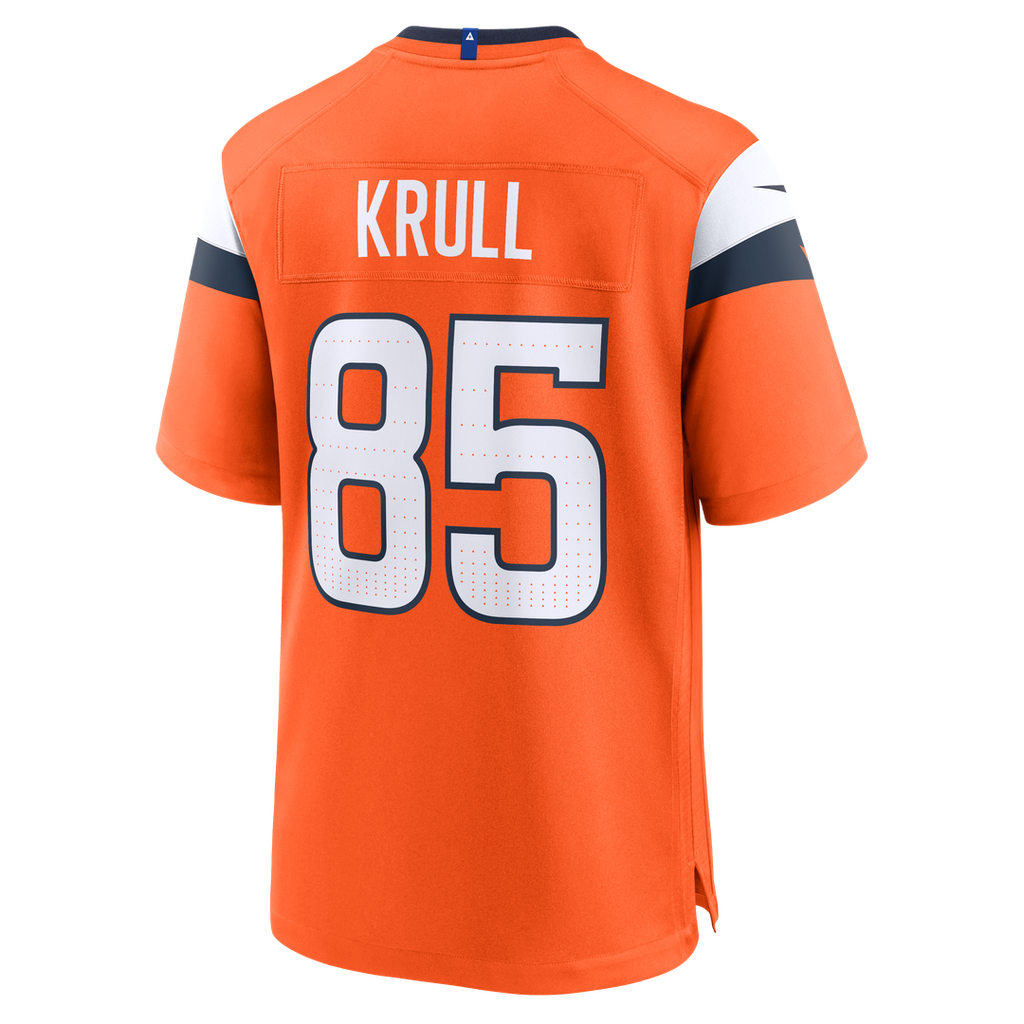 Denver Broncos Lucas Krull Nike Team Game Jersey - Orange