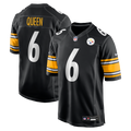 Pittsburgh Steelers Patrick Queen Nike Game Player Jersey - Black