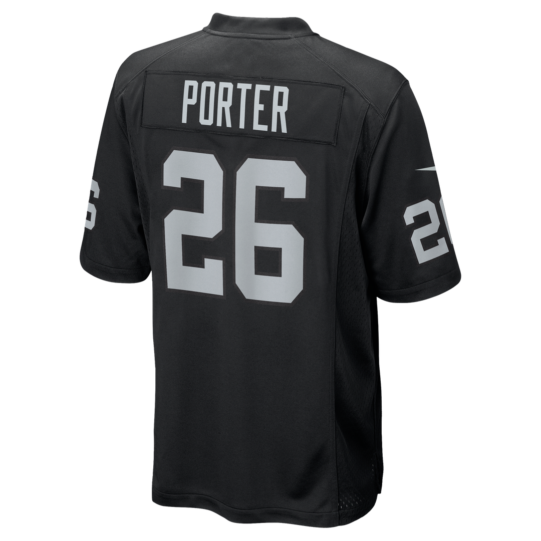 Las Vegas Raiders Darien Porter Nike Team Game Jersey - Black