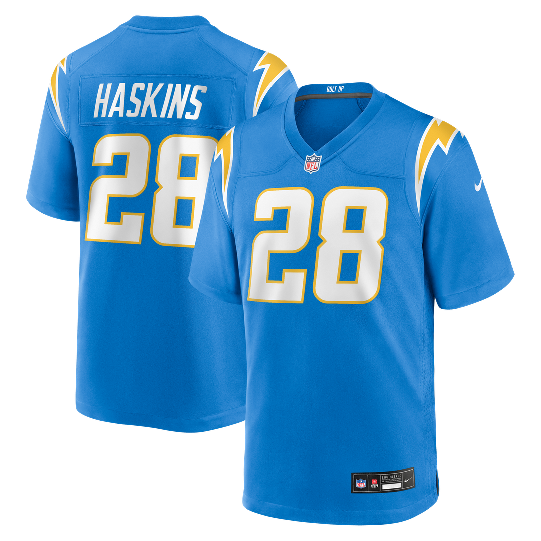 Los Angeles Chargers Hassan Haskins Nike Team Game Jersey - Powder Blue