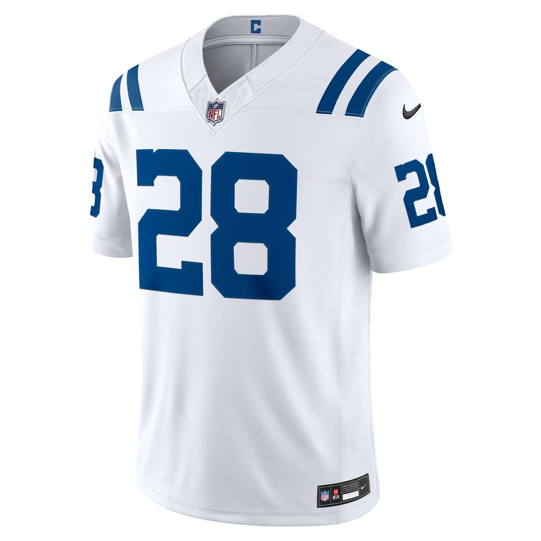 Indianapolis Colts Jonathan Taylor Nike Vapor F.U.S.E. Stitched Limited Jersey - White