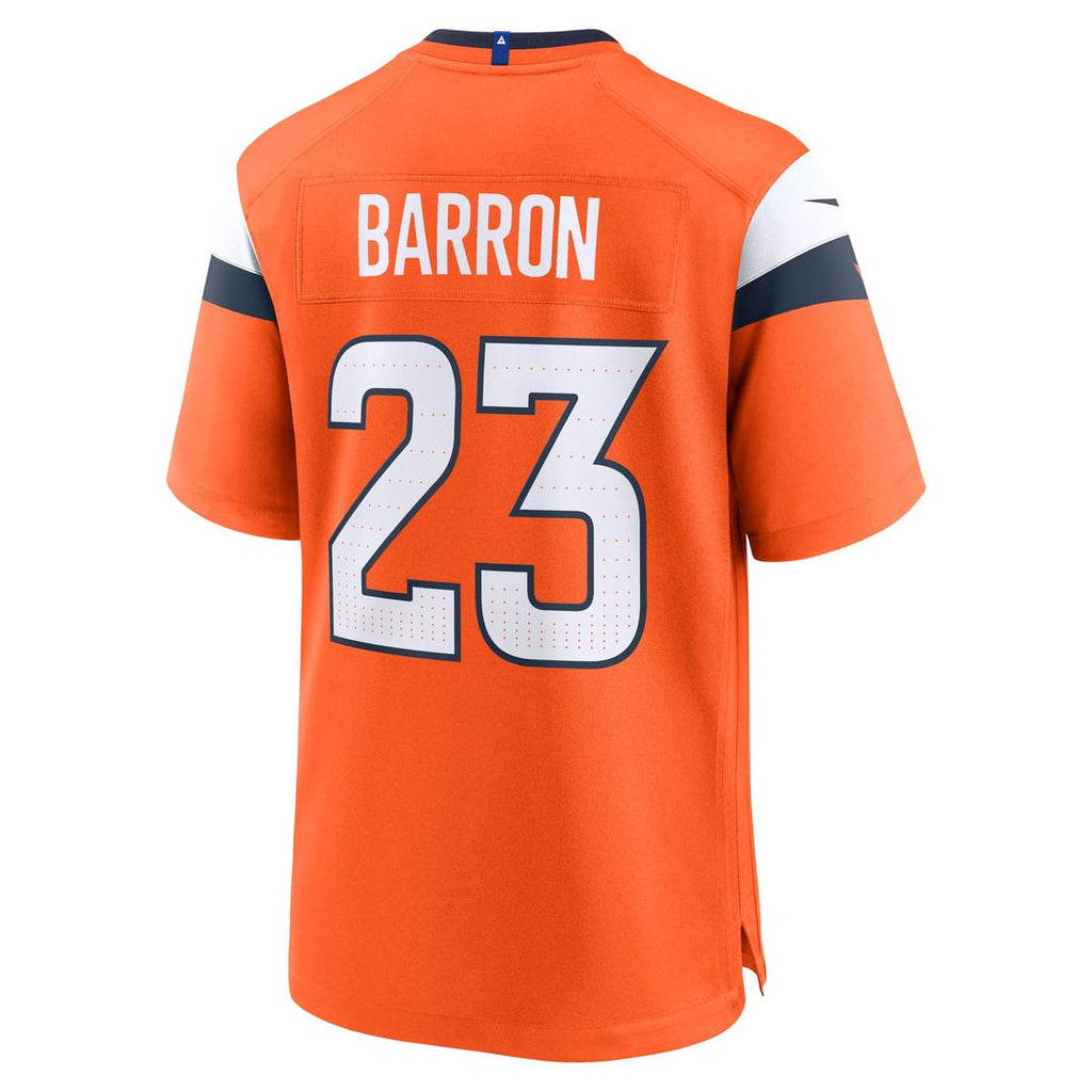Denver Broncos Jahdae Barron Nike Game Player Jersey - Orange