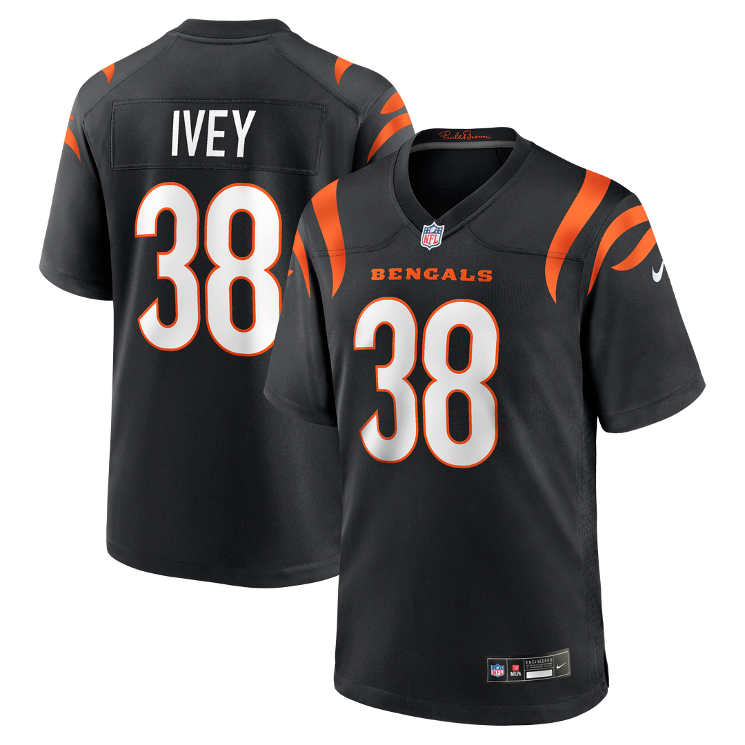 Cincinnati Bengals DJ Ivey Nike Team Game Jersey - Black