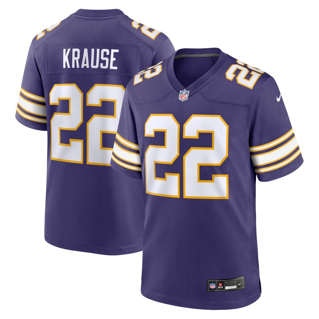 Minnesota Vikings Paul Krause Nike Retired Player Alternate Game Jersey - Purple