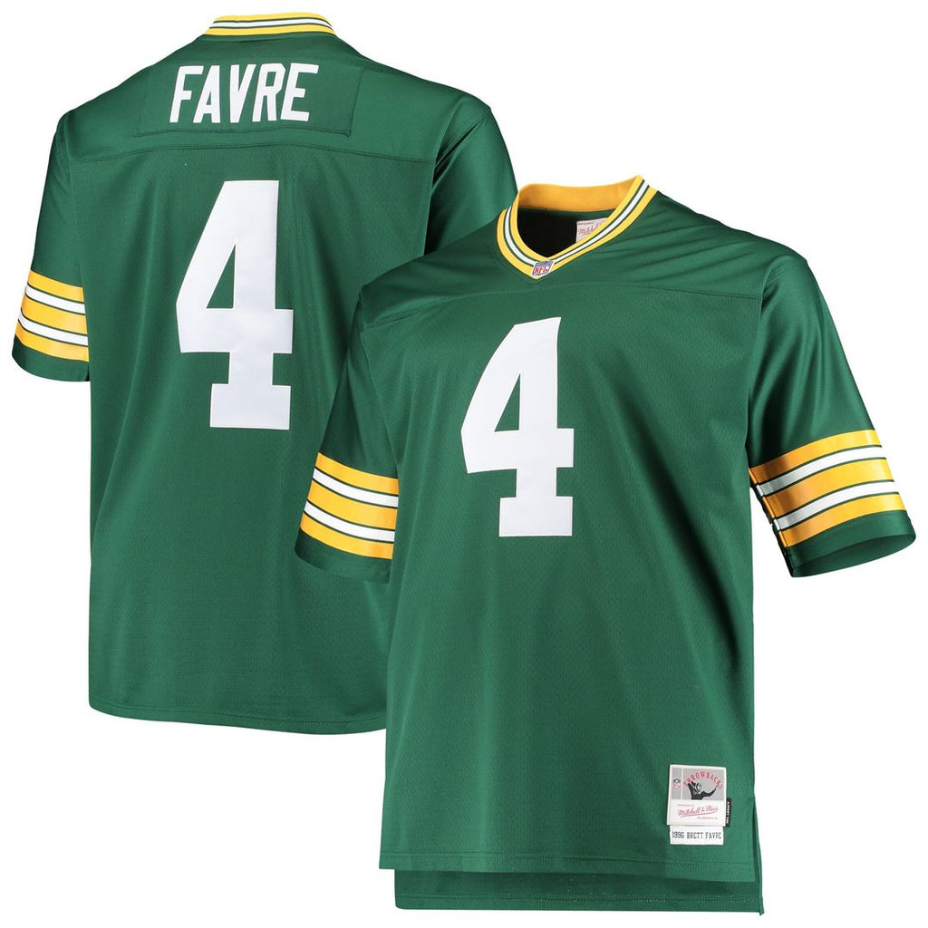Green Bay Packers Brett Favre Mitchell & Ness Big & Tall 1996 Retired Player Replica Jersey - Green