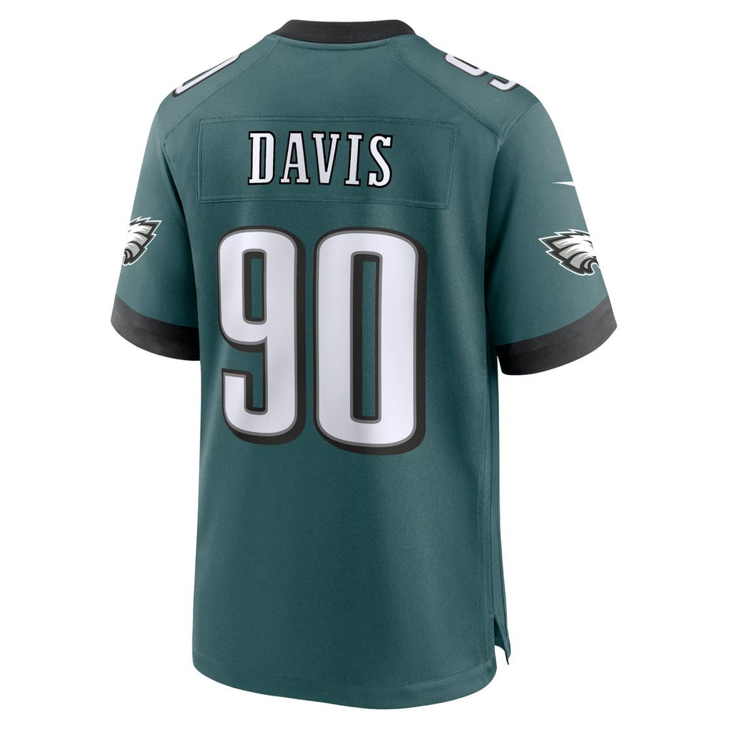 Philadelphia Eagles Jordan Davis Nike Team Game Jersey - Midnight Green