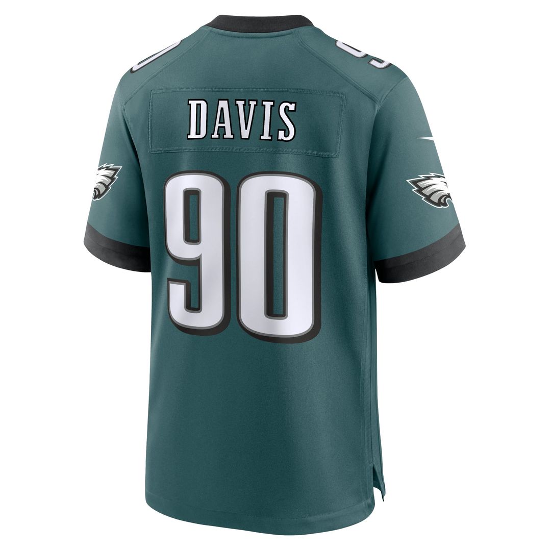 Philadelphia Eagles Jordan Davis Nike Team Game Jersey - Midnight Green