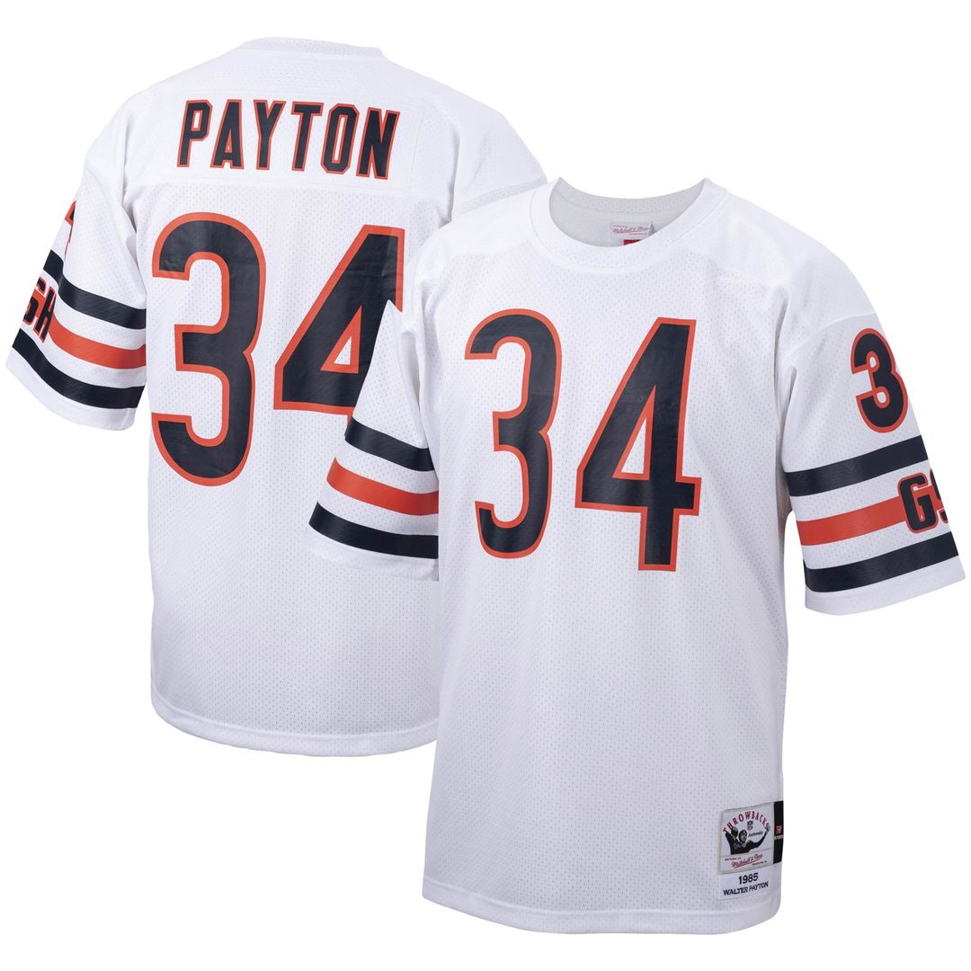 Chicago Bears 1985 Walter Payton Mitchell & Ness Authentic Throwback Retired Player Jersey - White