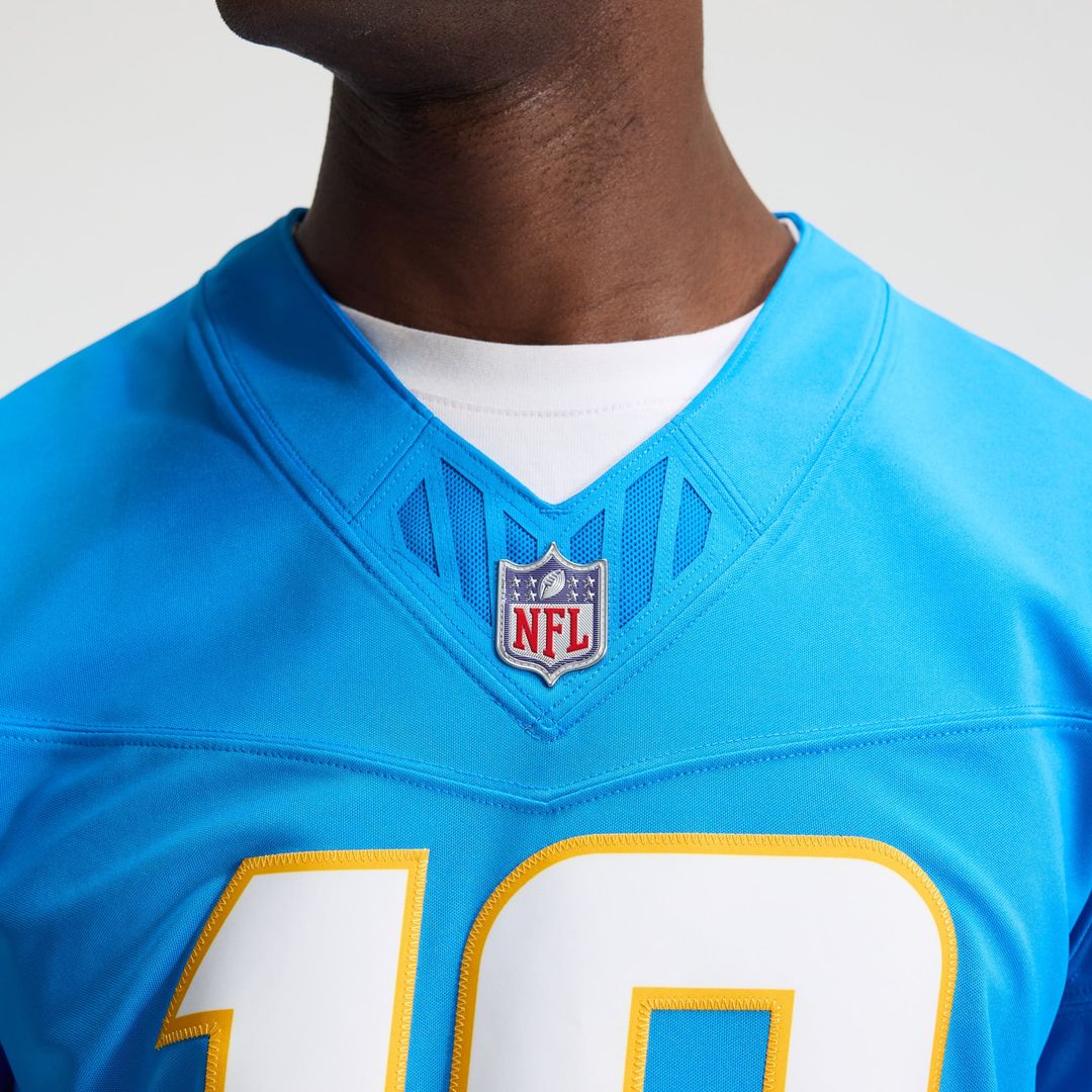 Los Angeles Chargers Justin Herbert Nike Team Vapor F.U.S.E. Stitched Limited Jersey - Powder Blue