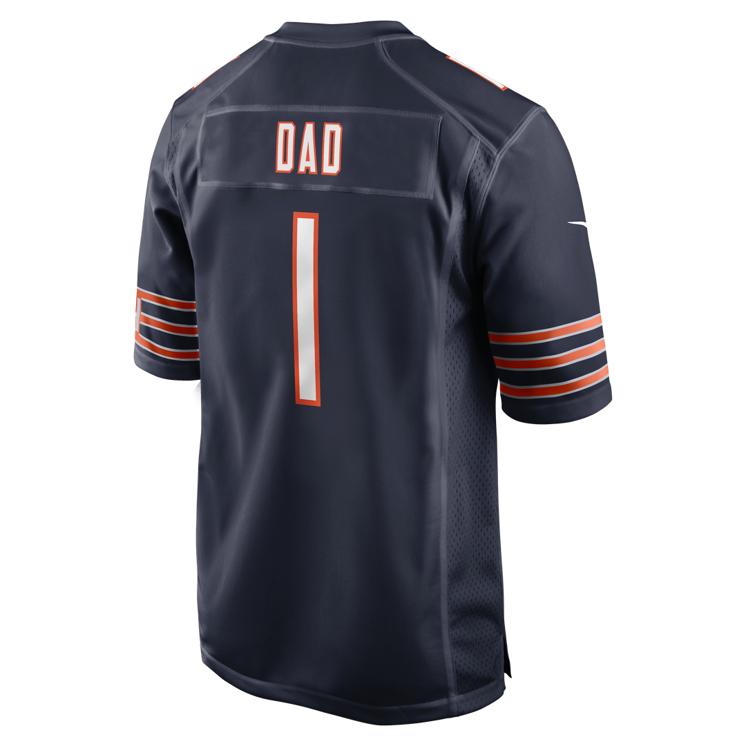 Chicago Bears Number 1 Dad Nike Game Jersey - Navy