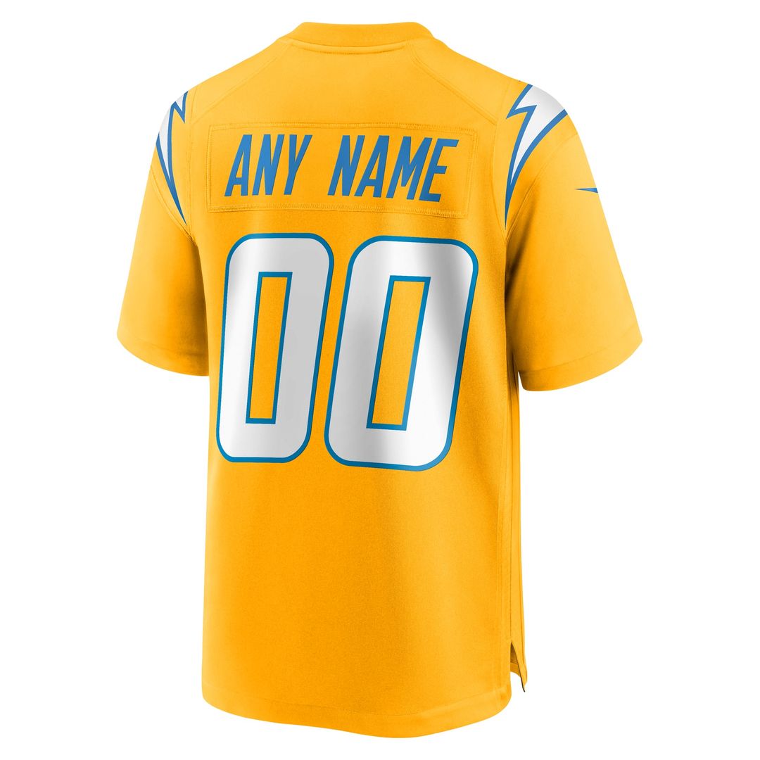Los Angeles Chargers Nike Alternate Charger Power Game Custom Jersey - Gold
