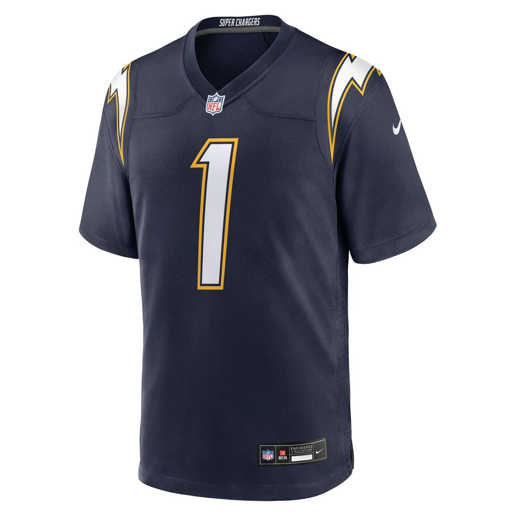 Los Angeles Chargers Quentin Johnston Nike Alternate Super Chargers Game Player Jersey - Navy