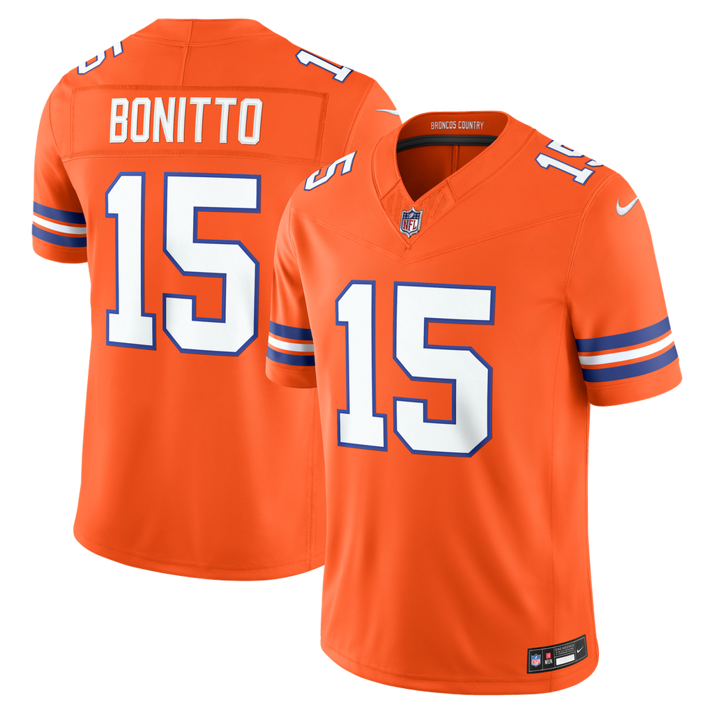 Denver Broncos Nik Bonitto Nike Alternate Vapor F.U.S.E. Stitched Limited Jersey - Navy